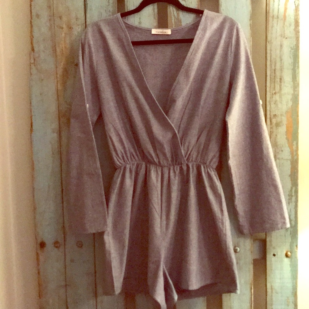 Chambray Romper Jumper M